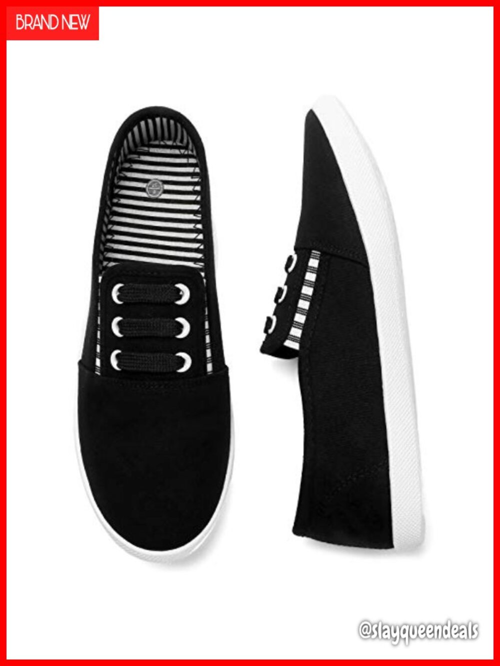 Canvas Slip On Sneakers Elastic Band Comfortable Lightweight Casual Shoes for